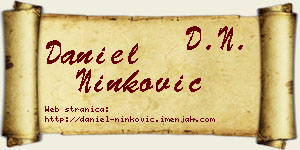 Daniel Ninković vizit kartica
